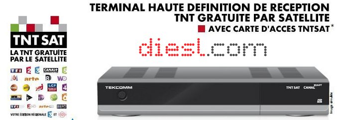 Receptor Tekcomm TCT 3400 HD con tarjeta TNTSAT