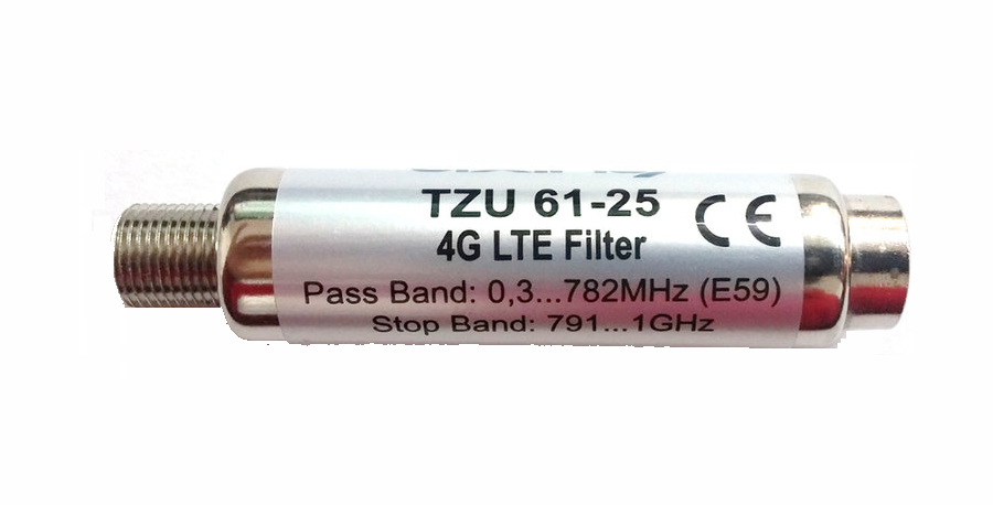Filtro LTE 4G Banda de paso 0,3-782 E59 Banda de Corte 791-1